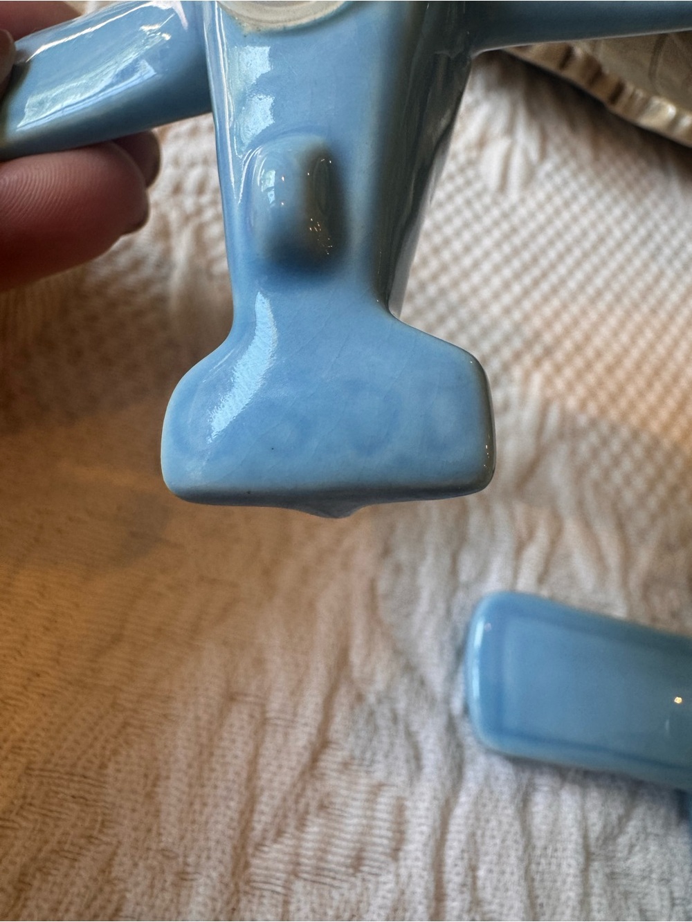 Vintage Ceramic Blue Airplane Salt and Pepper Shakers Aviation Decor Retro - Picture 5 of 15